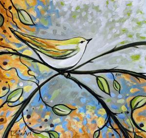 NEW Botanical Bird Painting